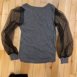 Gray and black sweater shirt